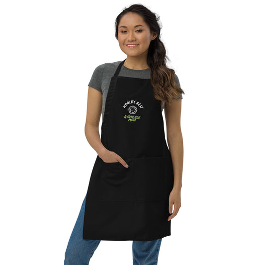 Mother's Day Special: 'World's Best Gardener Mom' Embroidered Apron