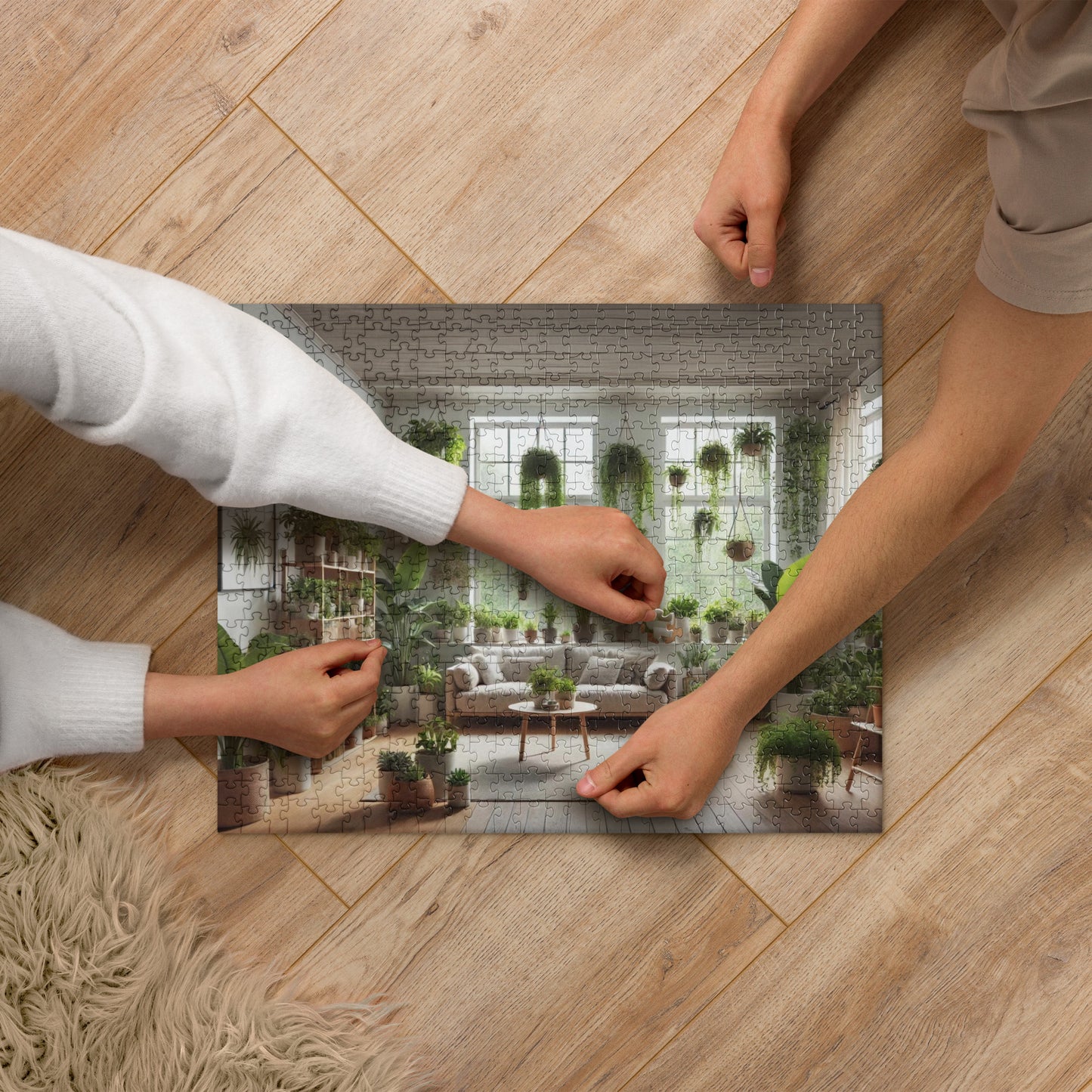 Minimalist Plant Lover Jigsaw Puzzle | Beautiful Art Puzzle for Adults| 252 Piece Puzzle | 520 Piece Puzzle Gift for Plant Lovers