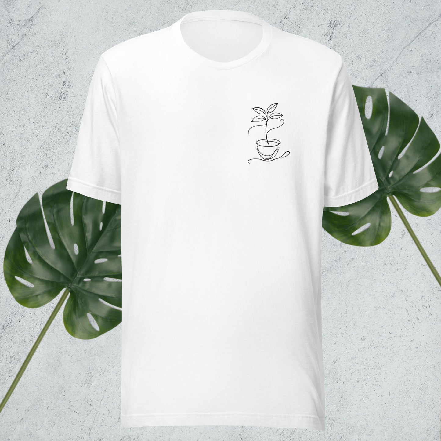 Minimalist Plant Lover White T-Shirt