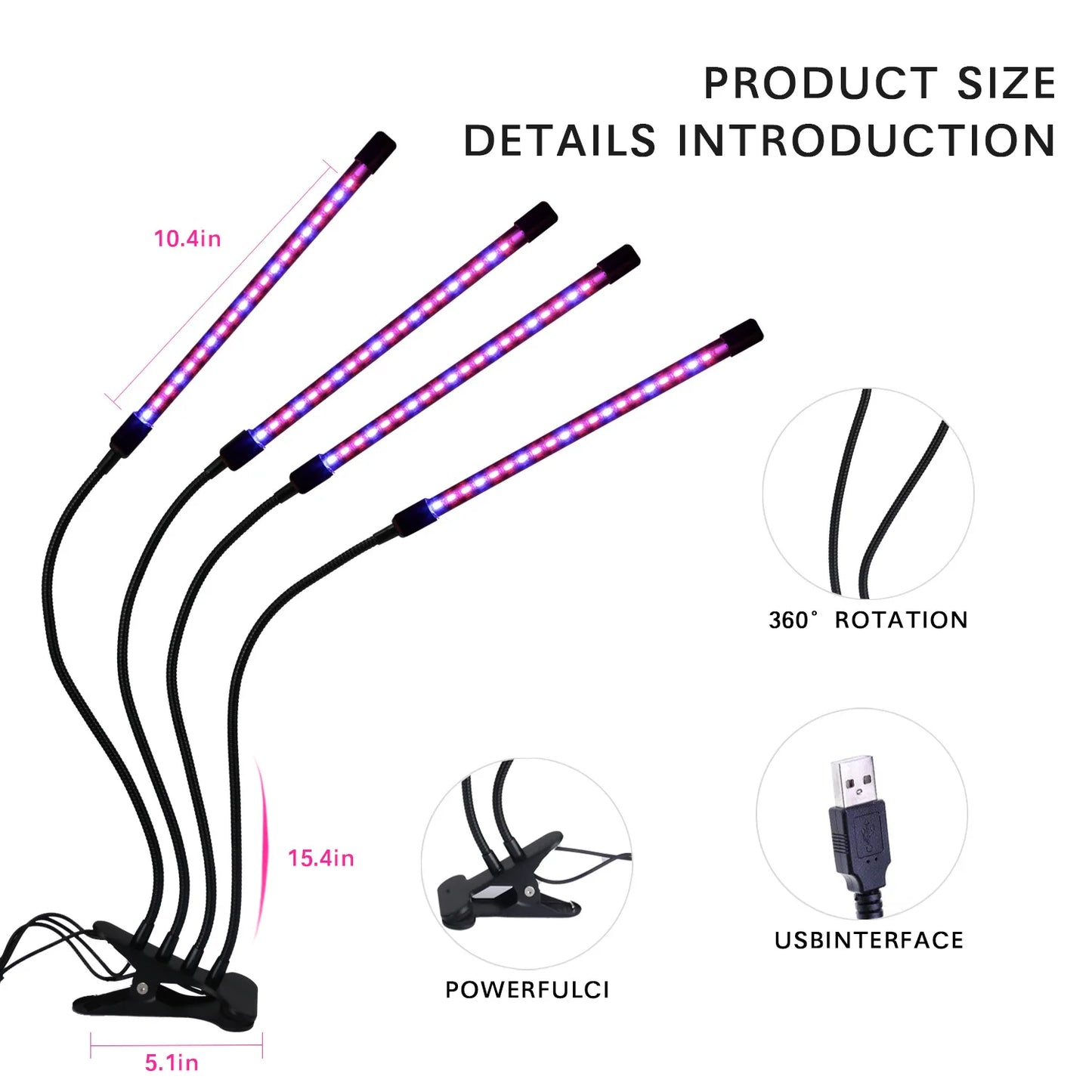 FlexiGrow Multi-Arm LED Grow Light