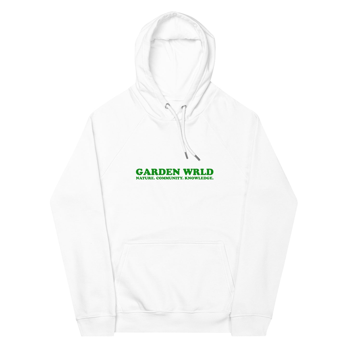 Garden Wrld Unisex eco raglan hoodie